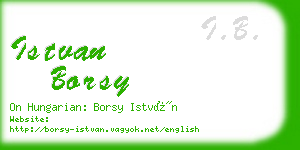 istvan borsy business card